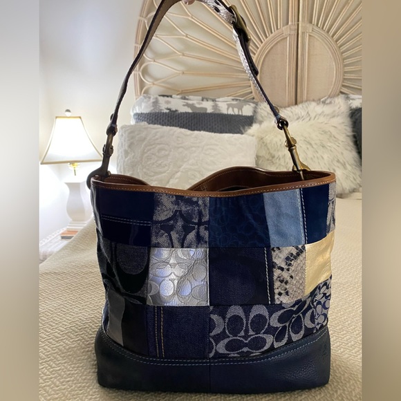 Coach VINTAGE Denim Patchwork Tote - Picture 2 of 10